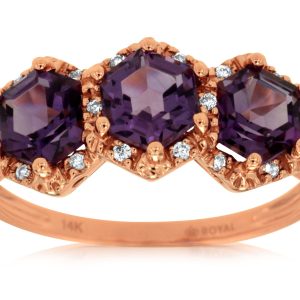 AMETHYST & DIAMOND RING