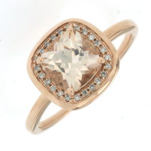 MORGANITE & DIAMOND RING