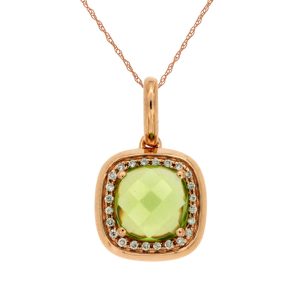 PERIDOT & DIAMOND PENDANT