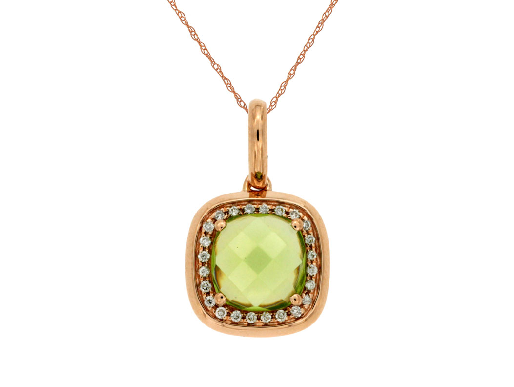 PERIDOT & DIAMOND PENDANT