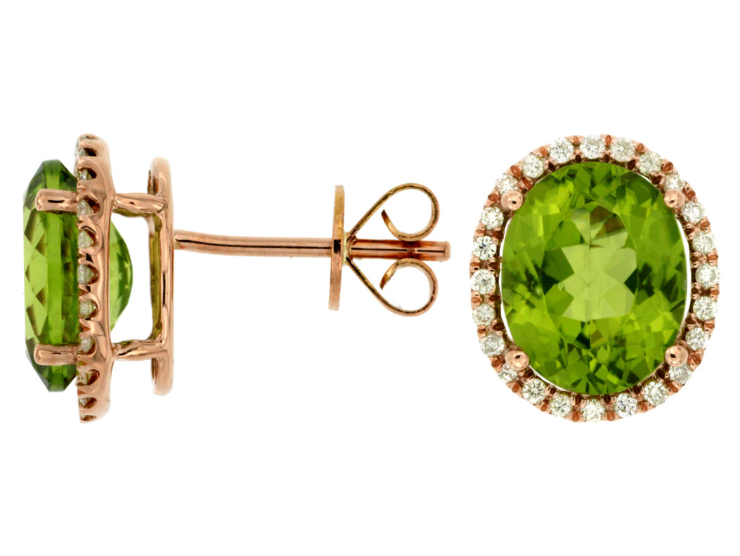 PERIDOT & DIAMOND EARRING