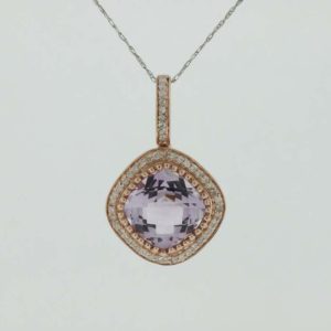 AMETHYST & DIAMOND PENDANT