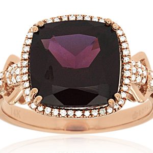 GARNET & DIAMOND RING