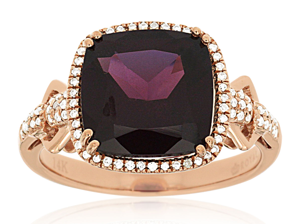 GARNET & DIAMOND RING