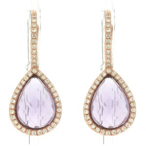 AMETHYST & DIAMOND EARRING