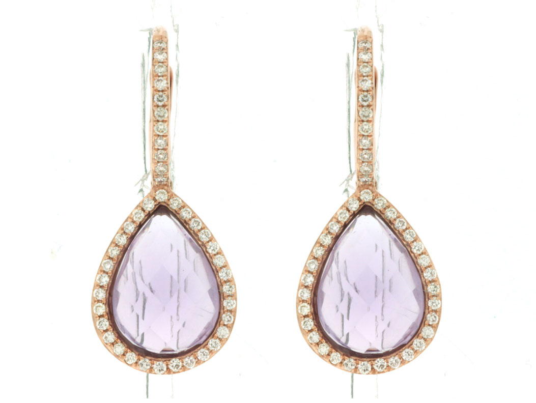 AMETHYST & DIAMOND EARRING