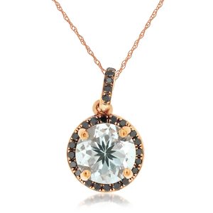 BLK DIM & AQUAMARINE PENDANT