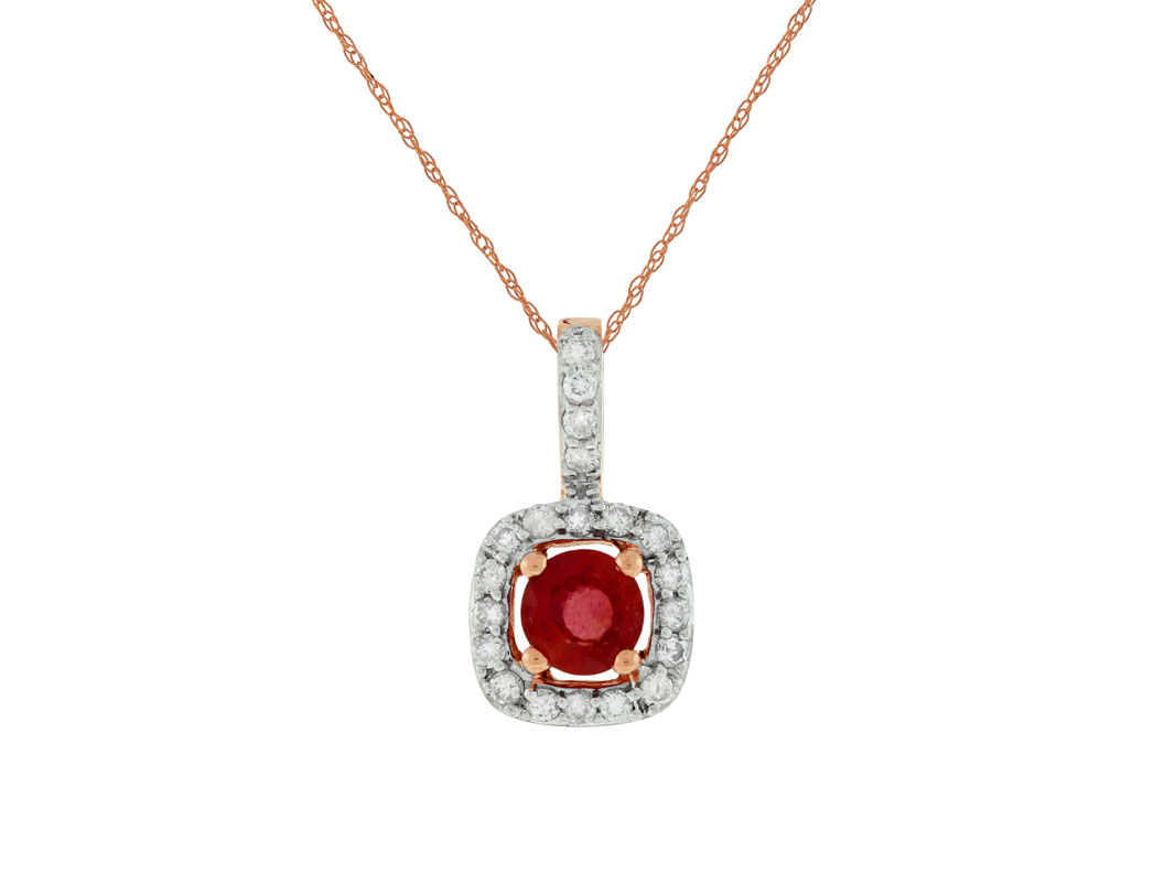 RUBY & DIAMOND PENDANT