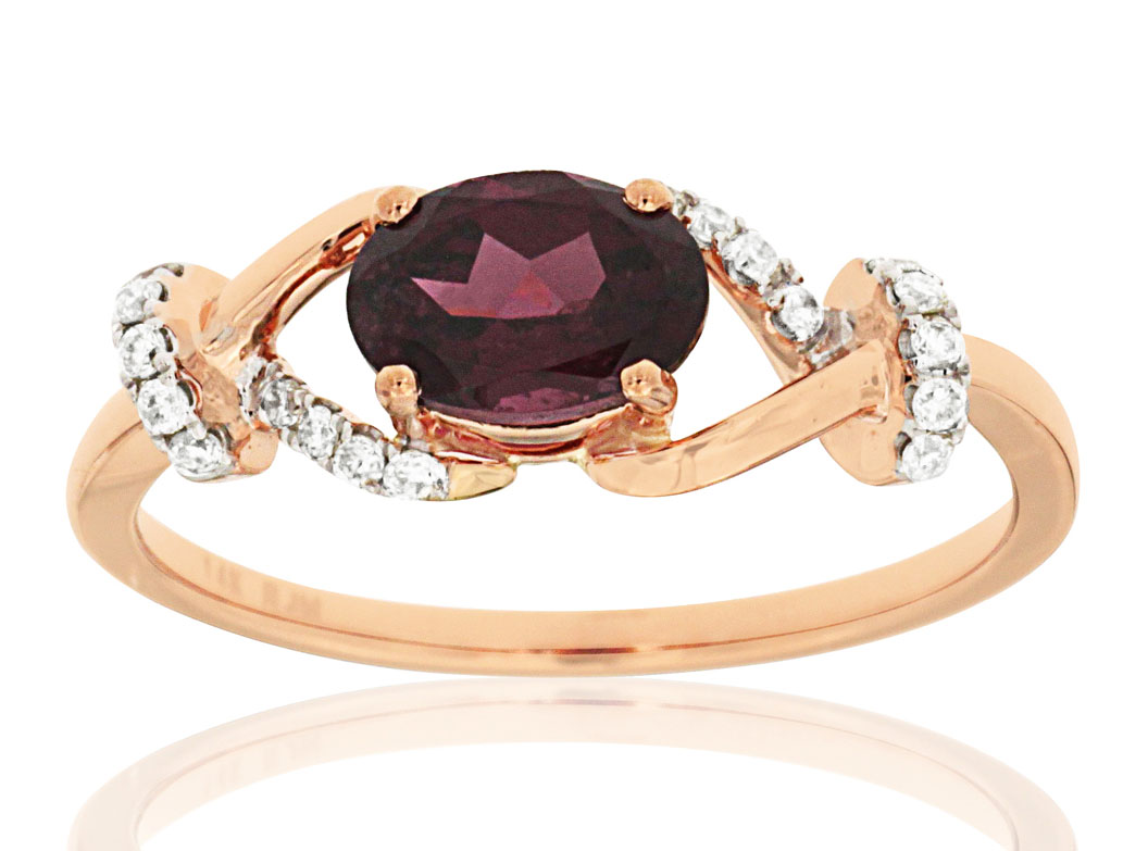 RHODOLITE & DIAMOND RING