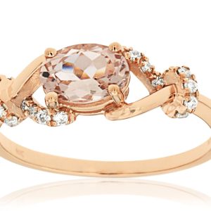 MORGANITE & DIAMOND RING