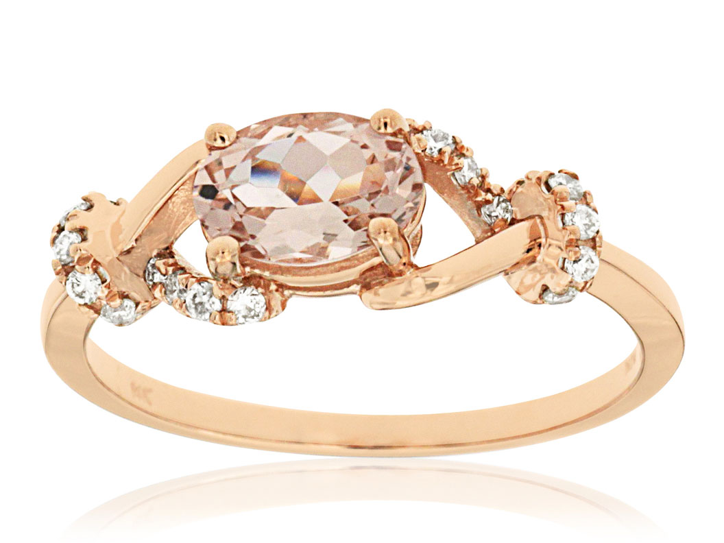 MORGANITE & DIAMOND RING