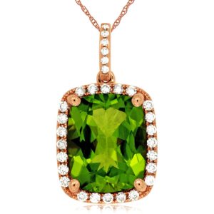 PERIDOT & DIAMOND PENDANT