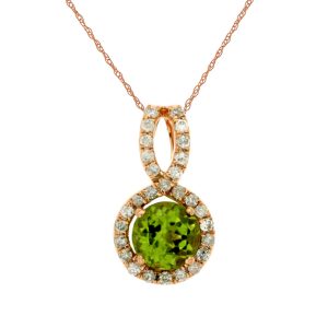 PERIDOT & DIAMOND PENDANT