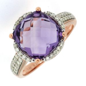 AMETHYST & DIAMOND RING