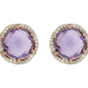 AMETHYST & DIAMOND EARRING