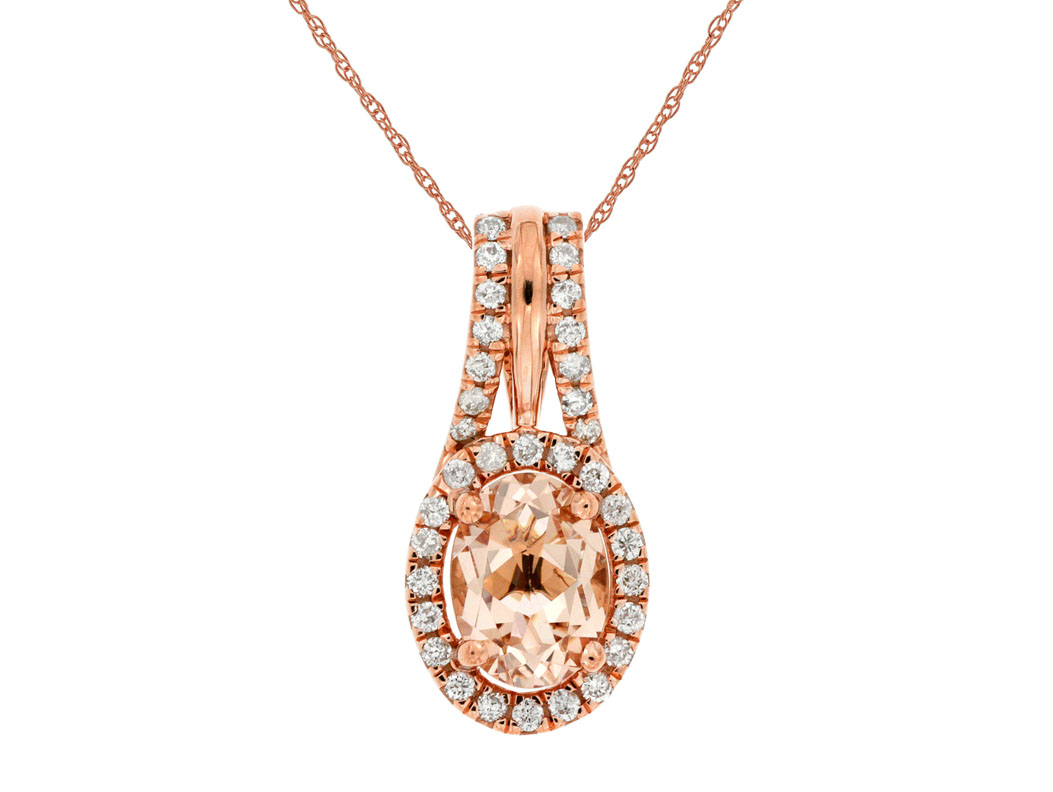 MORGANITE & DIAMOND PENDANT