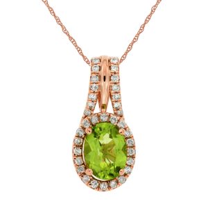 PERIDOT & DIAMOND PENDANT