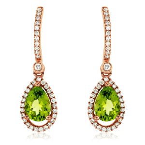 PERIDOT & DIAMOND EARRING