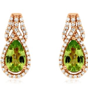 PERIDOT & DIAMOND EARRING