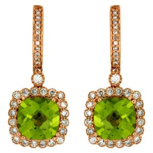 PERIDOT & DIAMOND EARRING