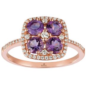 AMETHYST & DIAMOND RING