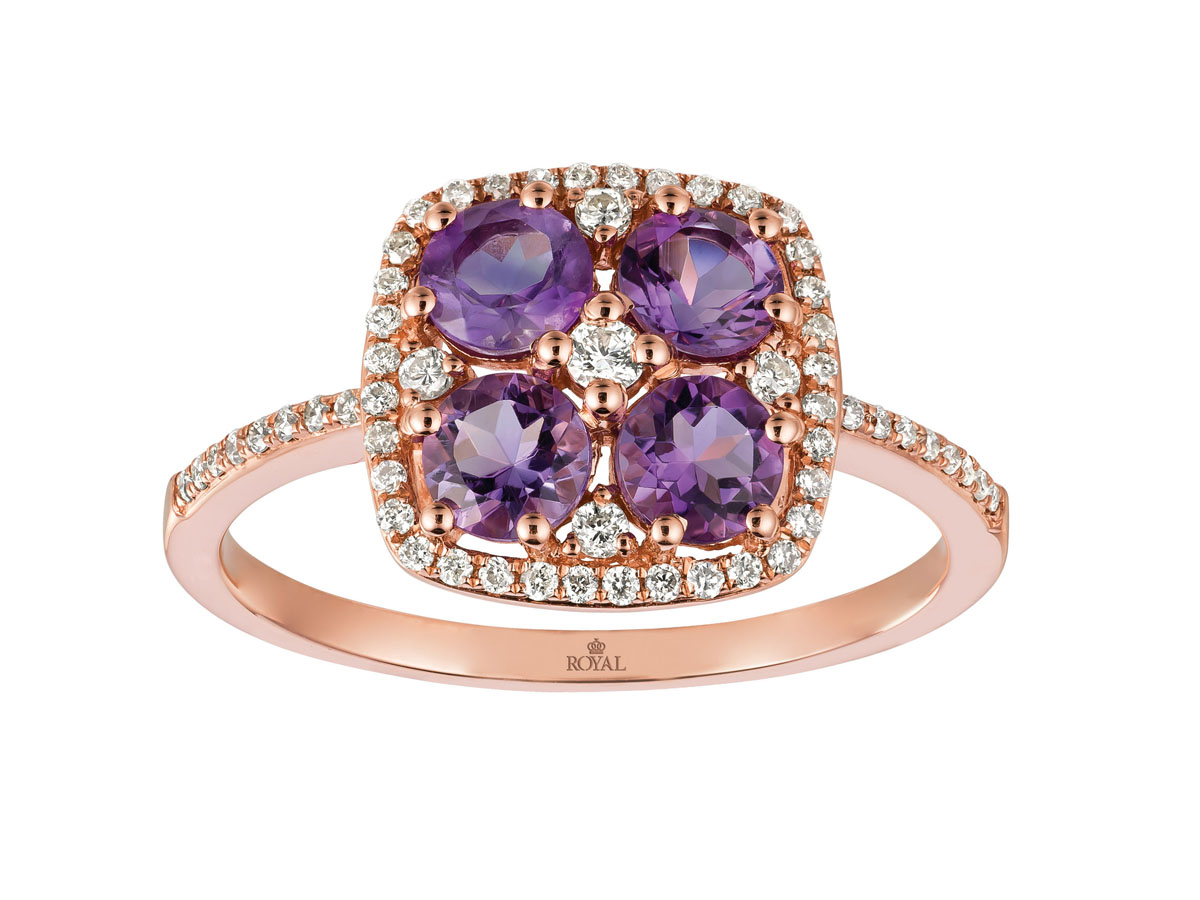 AMETHYST & DIAMOND RING