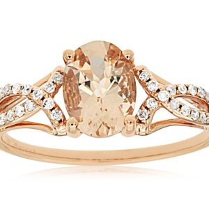 MORGANITE & DIAMOND RING