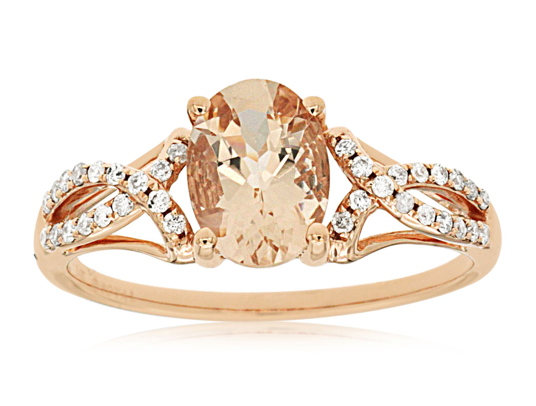MORGANITE & DIAMOND RING