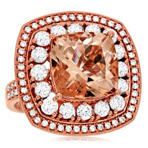 MORGANITE & DIAMOND RING