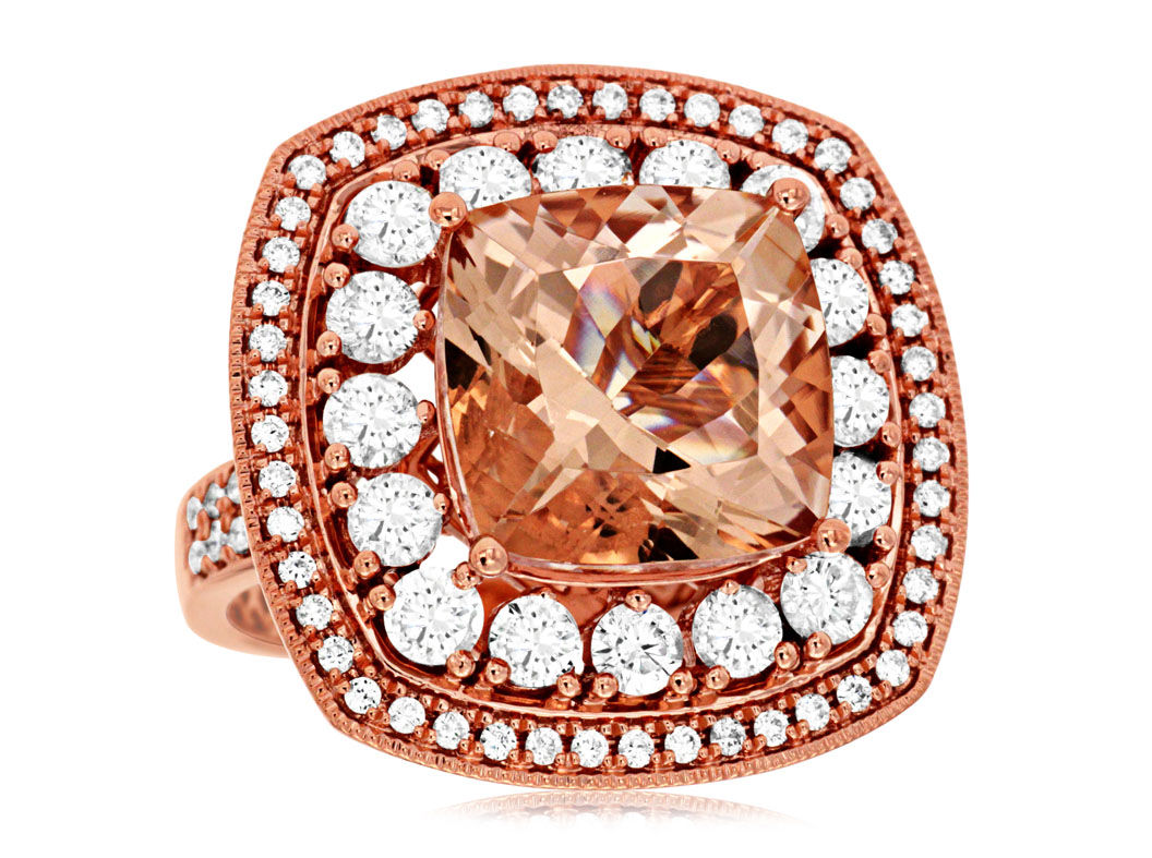 MORGANITE & DIAMOND RING