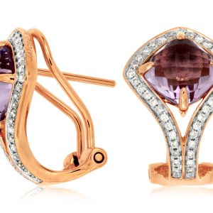 AMETHYST & DIAMOND EARRING