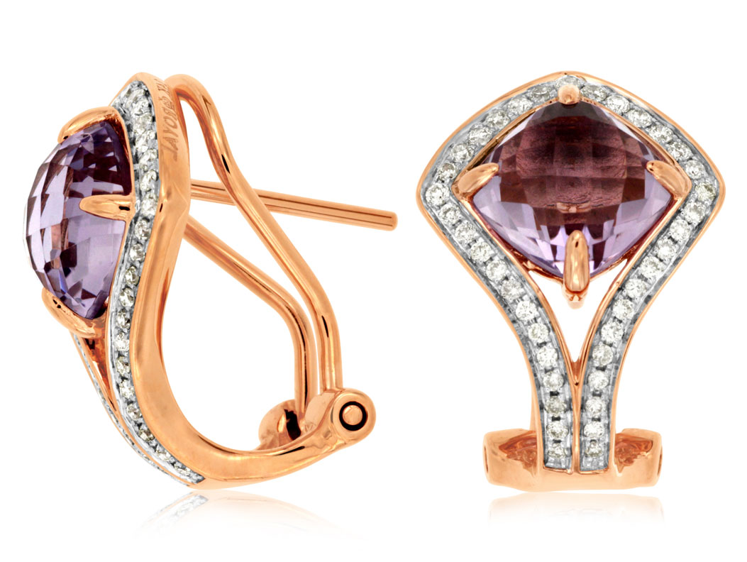 AMETHYST & DIAMOND EARRING
