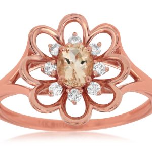 MORGANITE & DIAMOND RING