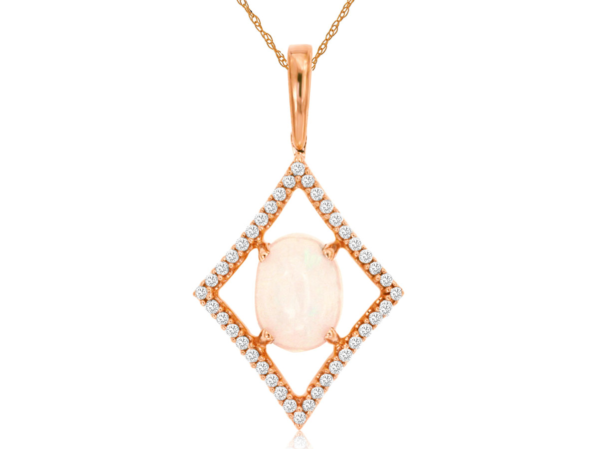 OPAL & DIAMOND PENDANT