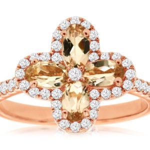 MORGANITE & DIAMOND RING