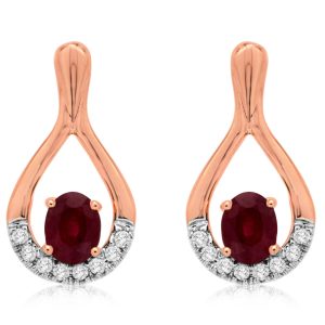 RUBY & DIAMOND EARRING