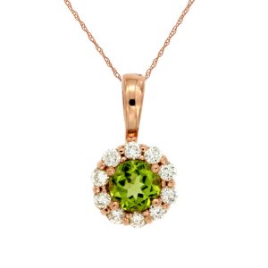 PERIDOT & DIAMOND PENDANT