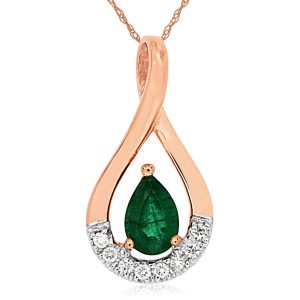 EMERALD & DIAMOND PENDANT