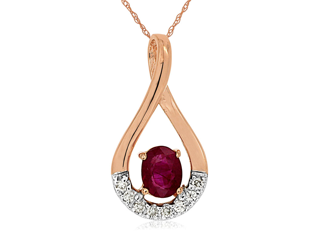 RUBY & DIAMOND PENDANT