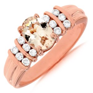 MORGANITE & DIAMOND RING