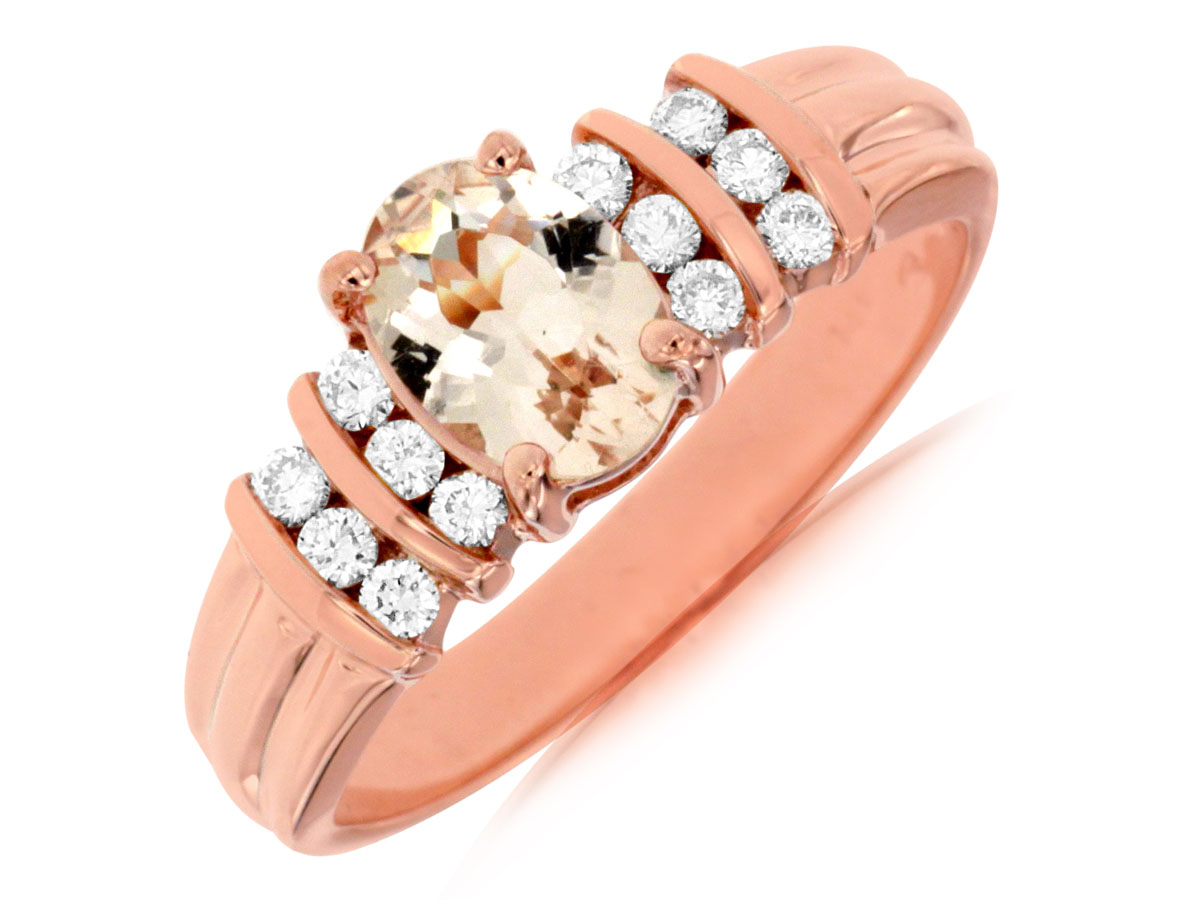 MORGANITE & DIAMOND RING