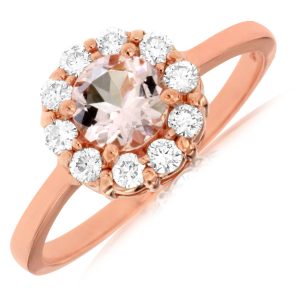 MORGANITE & DIAMOND RING