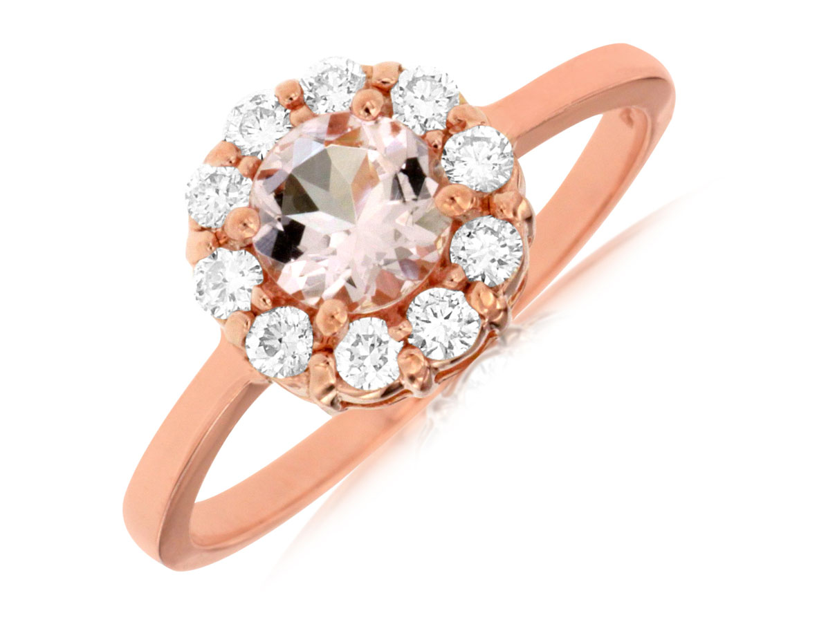 MORGANITE & DIAMOND RING
