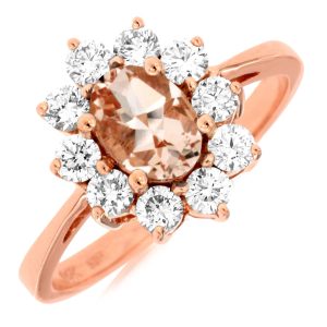 MORGANITE & DIAMOND RING