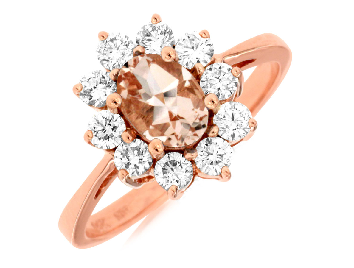 MORGANITE & DIAMOND RING