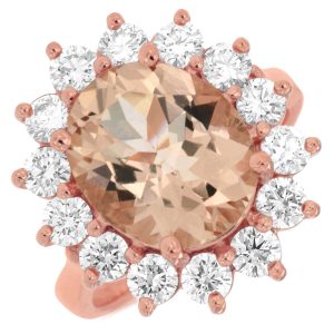 MORGANITE & DIAMOND RING