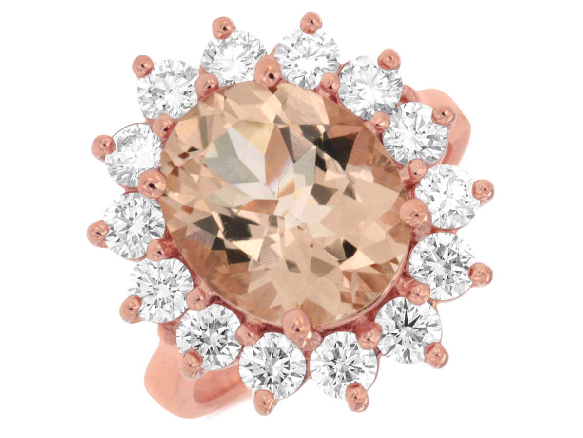 MORGANITE & DIAMOND RING