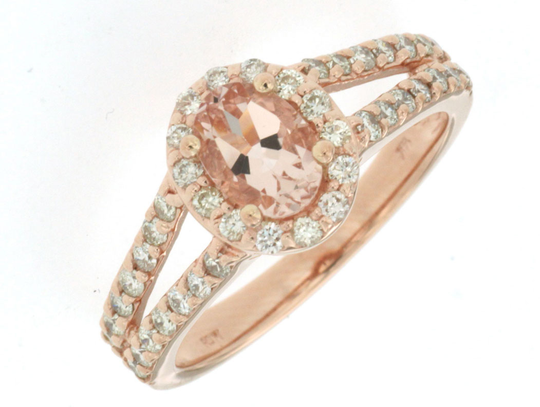 MORGANITE & DIAMOND RING