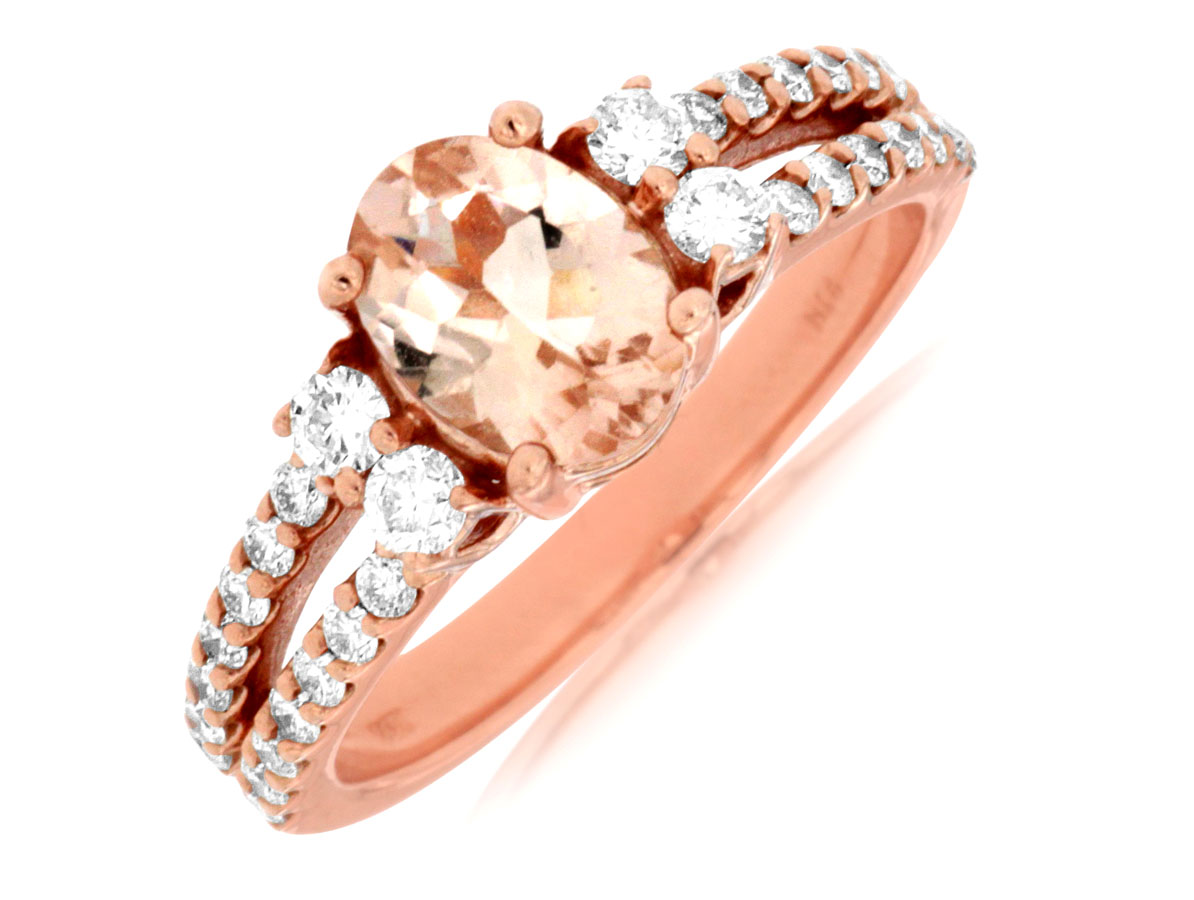 MORGANITE & DIAMOND RING