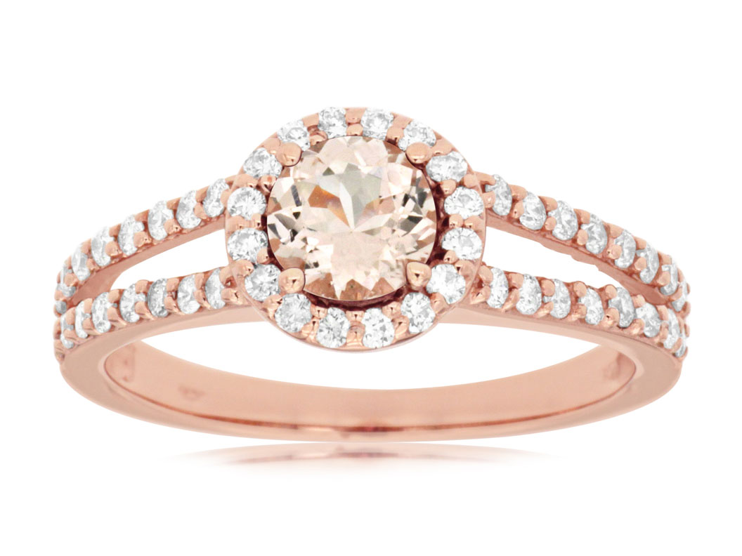 MORGANITE & DIAMOND RING